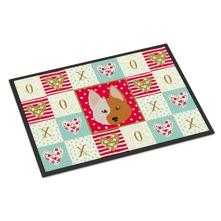 Carolines Treasures 24 x 36 in. Nordic Spitz Love Indoor or Outdoor Mat CK5222JMAT